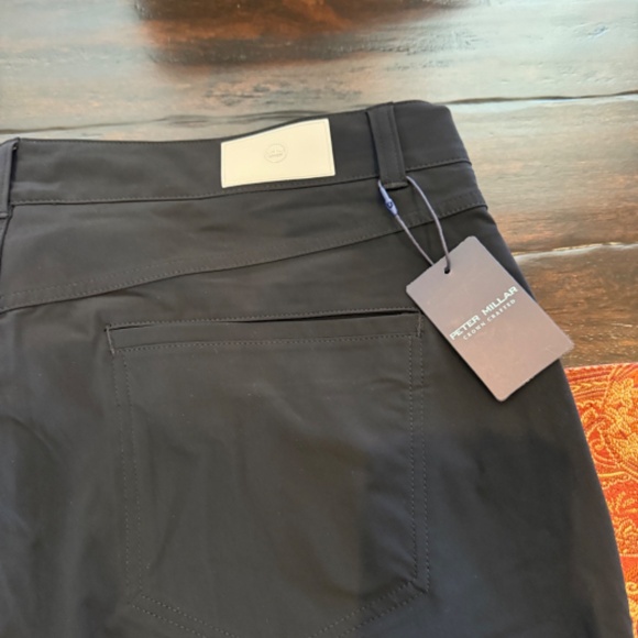 Peter Millar Crown Crafted Bingham Performance 5 Pocket Pants Black 38x34 $185 - Picture 4 of 8